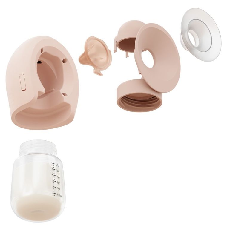 Momini, SippyPump Twin, elektroniczny laktator 4-fazowy, bezprzewodowy, podwójny, 2w1