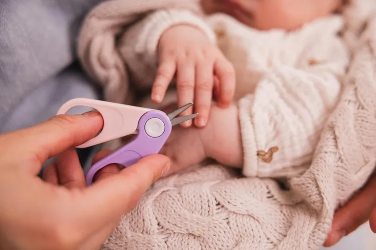 Momini, zestaw do pielęgnacji paznokci niemowląt, Lilac