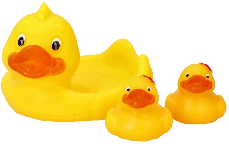 Mom's Care, mydelniczka kaczka, zabawka do kąpieli, 3 szt.