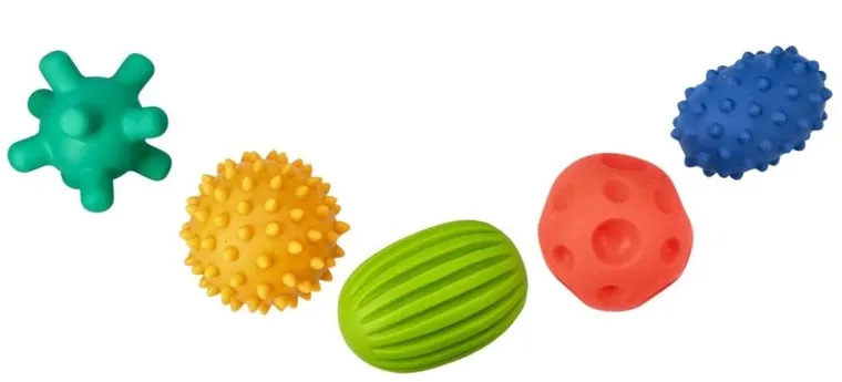 Mom's Care, pastelowe piłeczki sensoryczne, 5 szt.