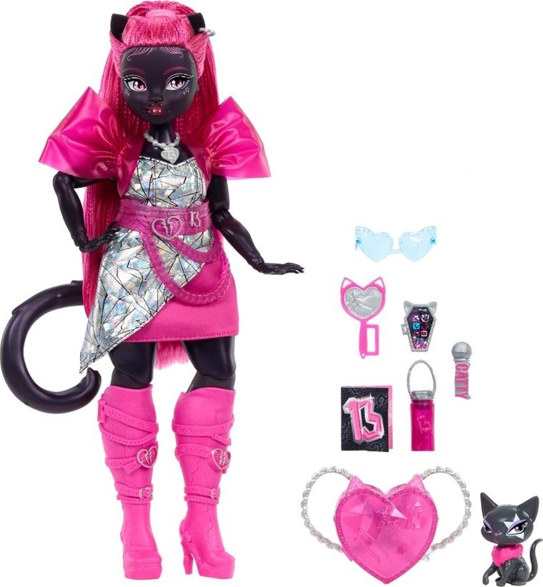 Monster High, Catty Noir, lalka podstawowa z akcesoriami