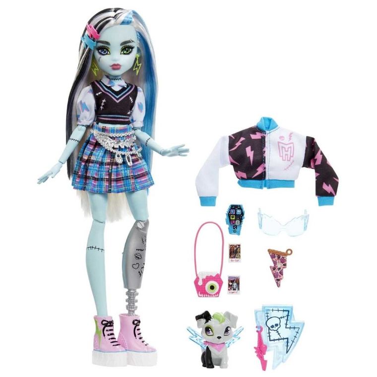 Monster High, Frankie Stein, lalka podstawowa z akcesoriami
