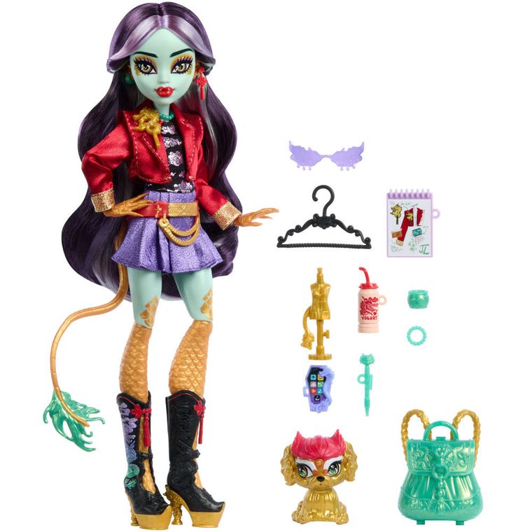Monster High, Jinafire Long, lalka podstawowa z akcesoriami