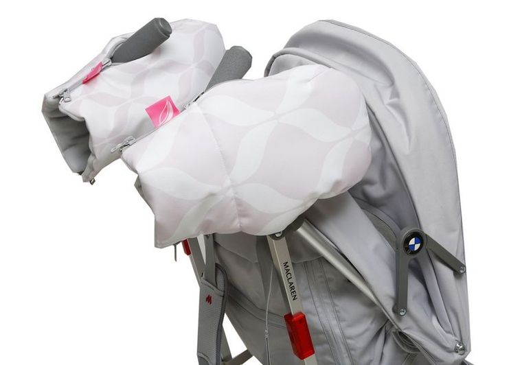 Motherhood, Classics Różowy, woodporne mufki do wózka, 2 szt.