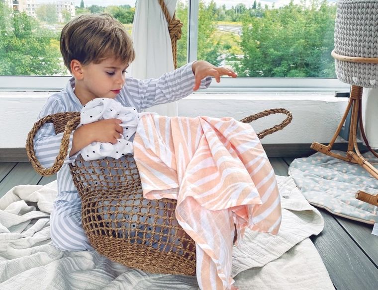 Motherhood, Classics Szary, Premium, pielucha, otulacz muślinowy, 100-120 cm, 2 szt.