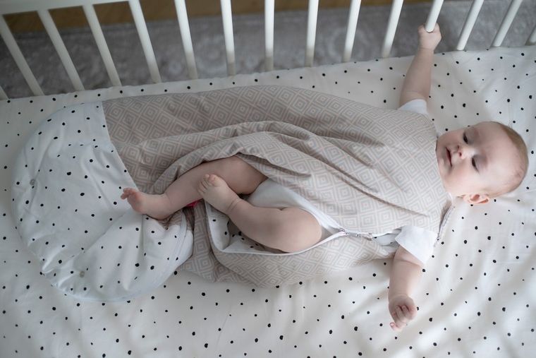 Motherhood, Kwadraty Różowe, Zip-A-Round, śpiworek 2w1, TOG 1, 3-18 m