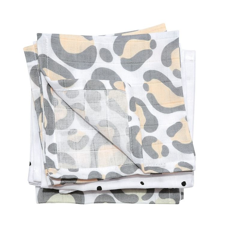 Motherhood, Ocelot Łososiowy, chusteczki muślinowe, 30-30 cm, 7 szt.