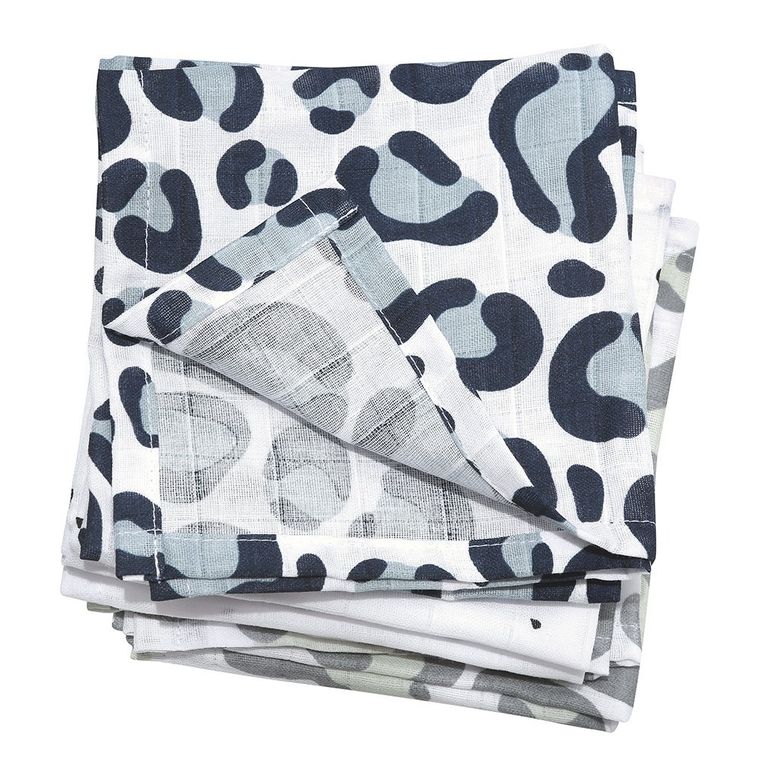 Motherhood, Ocelot Niebieski, chusteczki muślinowe, 30-30 cm, 7 szt.