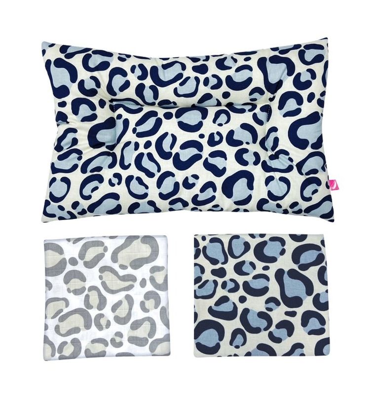 Motherhood, Ocelot Niebieski, zestaw wyprawkowy z rożkiem, 5w1