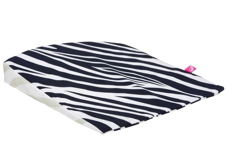 Motherhood, poduszka klin, mała, zebra niebieska