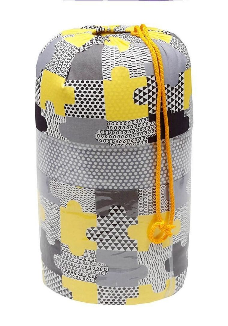 Motherhood, śpiworek przedszkolaka, puzzle szaro-żółte