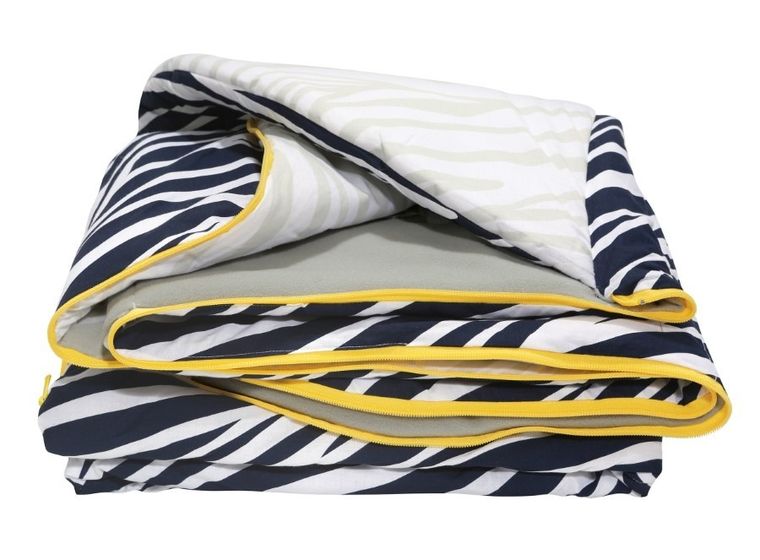 Motherhood, śpiworek przedszkolaka, zebra niebieska