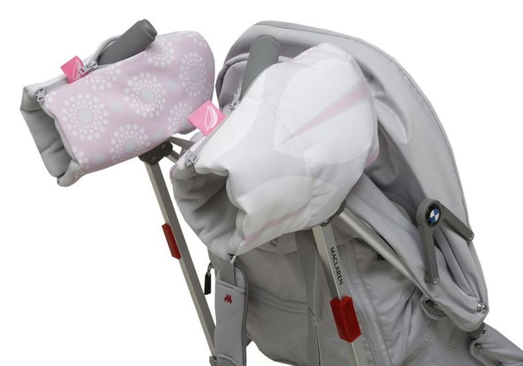 Motherhood, wodoodporne mufki do wózka, 2 szt, drzewka różowe