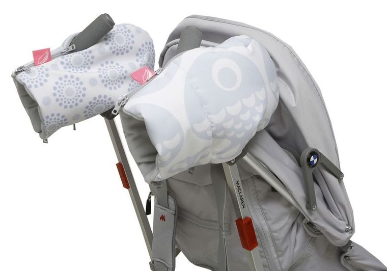 Motherhood, wodoodporne mufki do wózka, 2 szt, rybki niebieskie