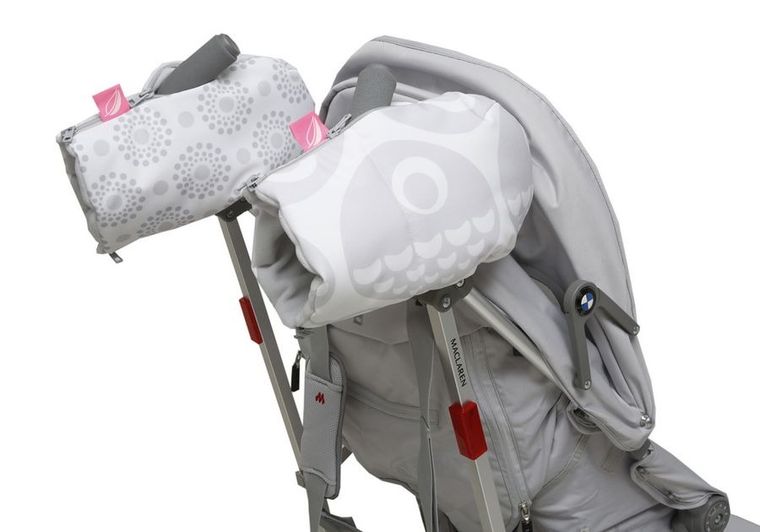 Motherhood, wodoodporne mufki do wózka, 2 szt, rybki szare