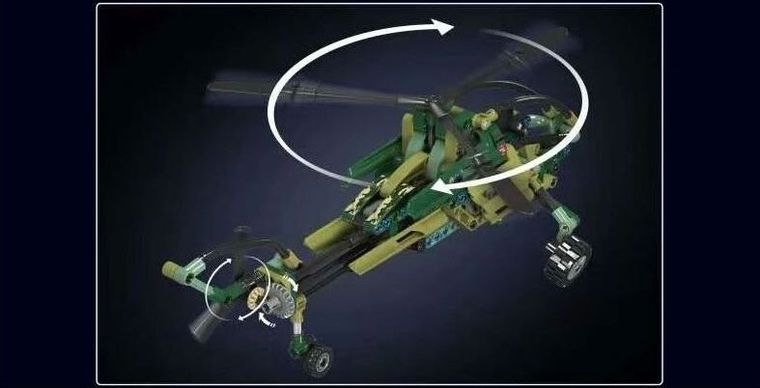 Mould King, Exploration Helikopter, klocki, 284 elementów