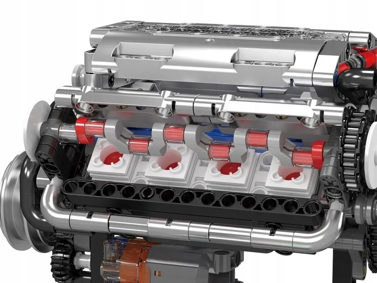 Mould King, V8 Engine, silnik, klocki, 552 elementy