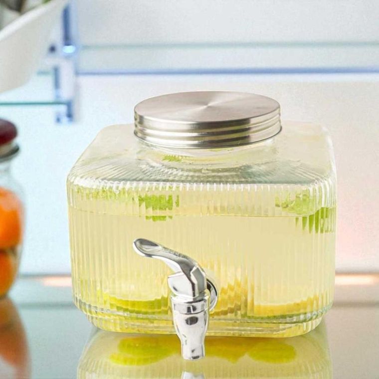 Mplco, słój z kranikiem, szklany, 3l