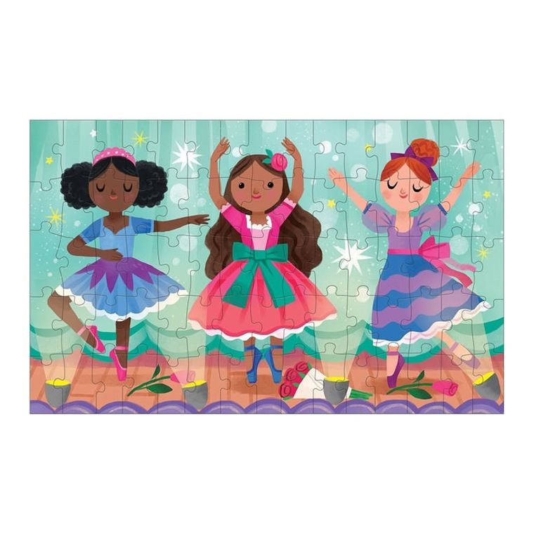 Mudpuppy, Baletnice, puzzle soczewkowe z ruchomym obrazkiem, 75 elementów