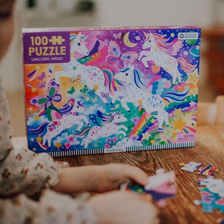 Mudpuppy, Magiczne jednorożce, puzzle, 100 elementów