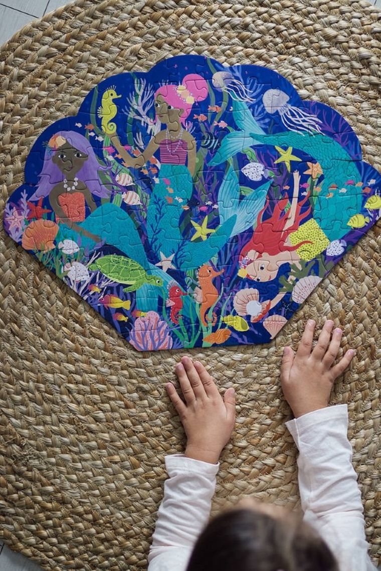 Mudpuppy, Zatoczka syren, puzzle konturowe, 75 elementów