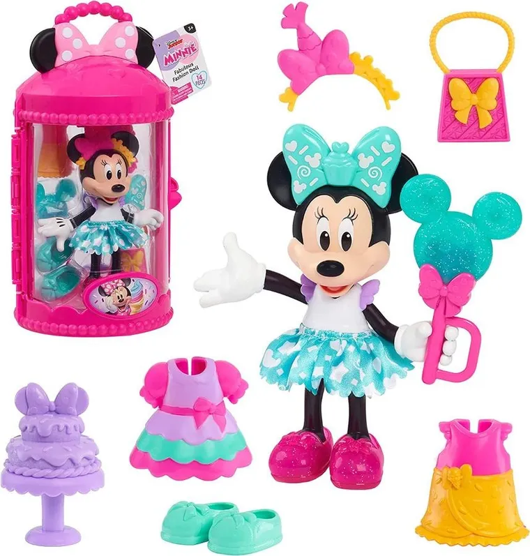 Myszka Minnie, Fabulous fashion, fugurka z akcesoriami, 15 cm