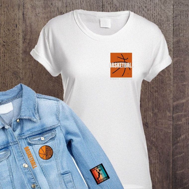 Naprasowanki, naplamki, Koszykówka, 10 elementów