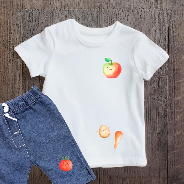 Naprasowanki, naplamki, owoce i warzywa