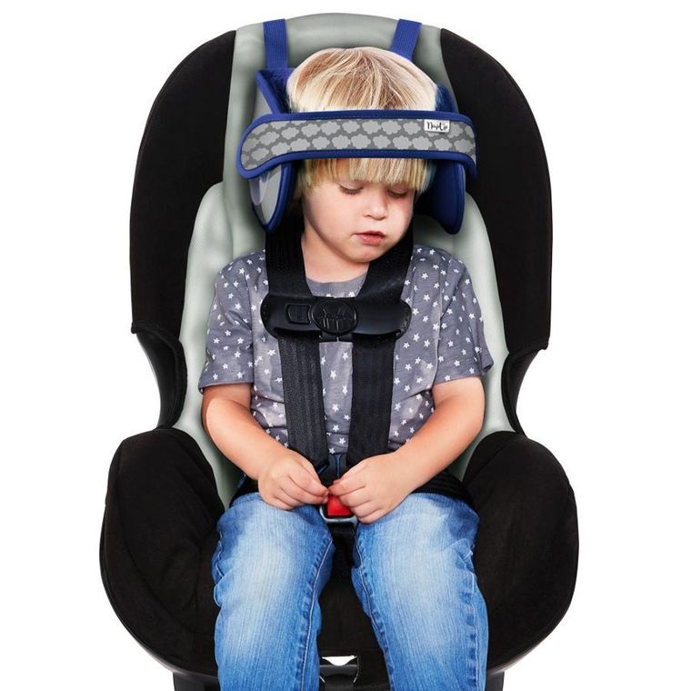 NapUp, opaska podtrzymująca głowę w foteliku samochodowym, granatowa