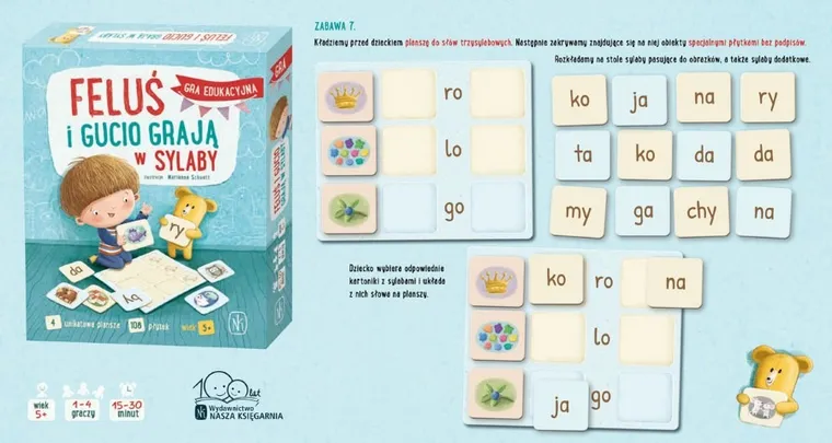 Nasza Księgarnia, Feluś i Gucio grają w sylaby, gra edukacyjna