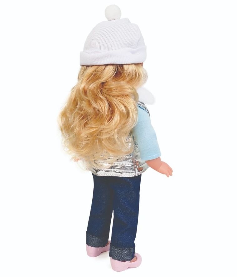 Natalia, lalka bobas w srebrnej kamizelce, 36 cm