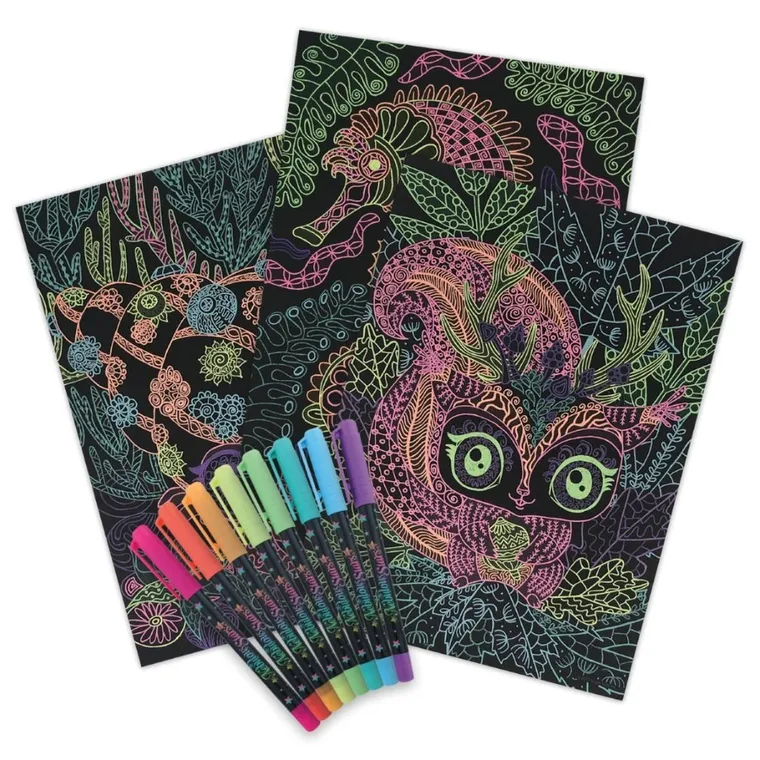 Nebulous Stars, Coralia, kolorowanki z czarnymi kartkami i pisakami