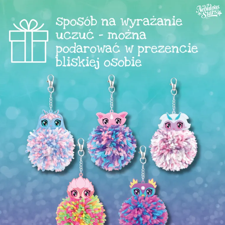Nebulous Stars, zestaw do robienia breloczków z pomponami