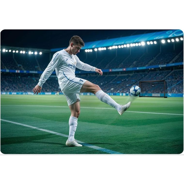 Neo-Sport, bramka do piłki nożnej, czarna, 300-200-90 cm, NS-497