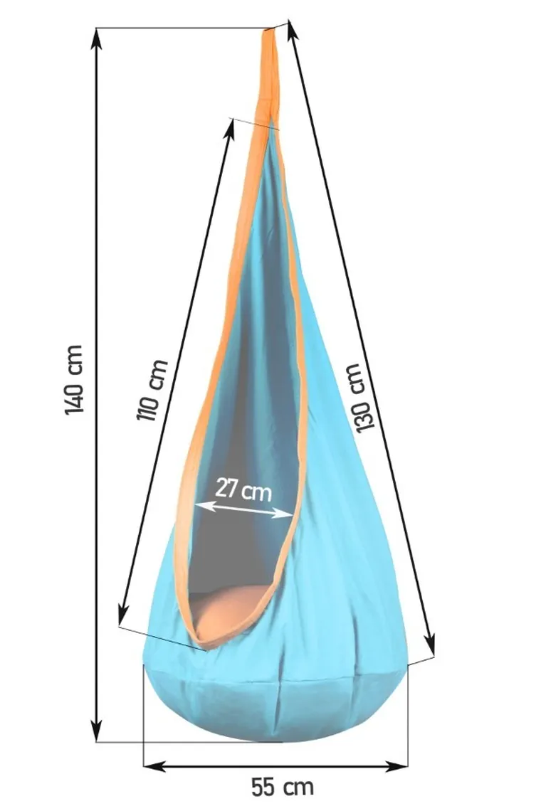 Neo-Sport, huśtawka, fotel wiszący dla dzieci, błękitny