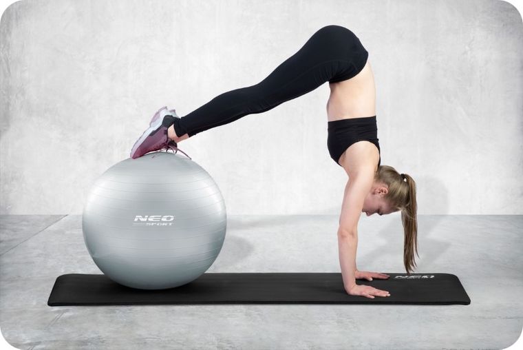 Neo-Sport, piłka do aerobiku fitness, 75 cm, srebrna
