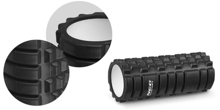 Neo-Sport, roller, wałek do ćwiczeń, 33-14 cm, czarny