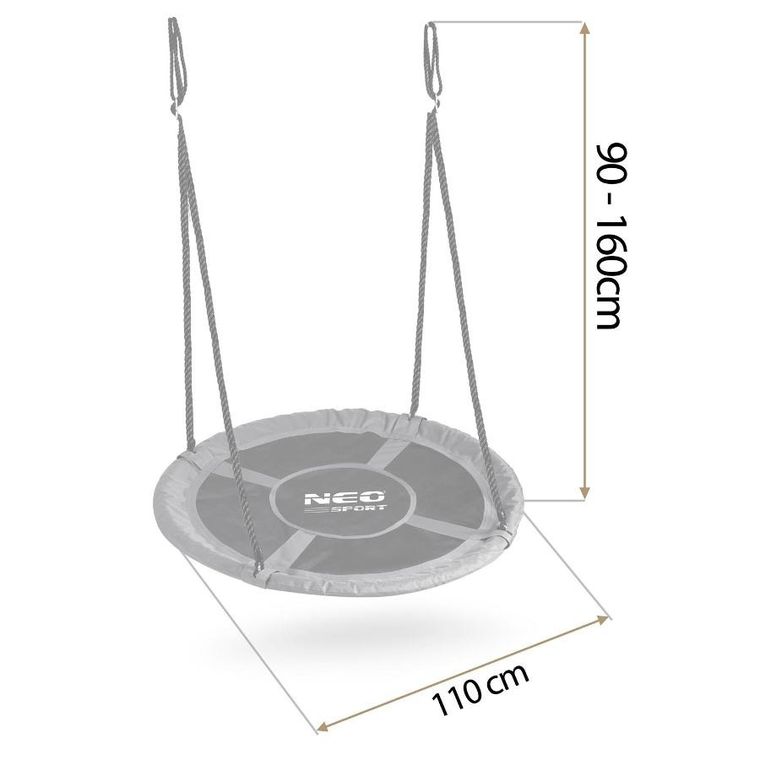 Neo-Sport, Swingo, huśtawka bocianie gniazdo, 110 cm