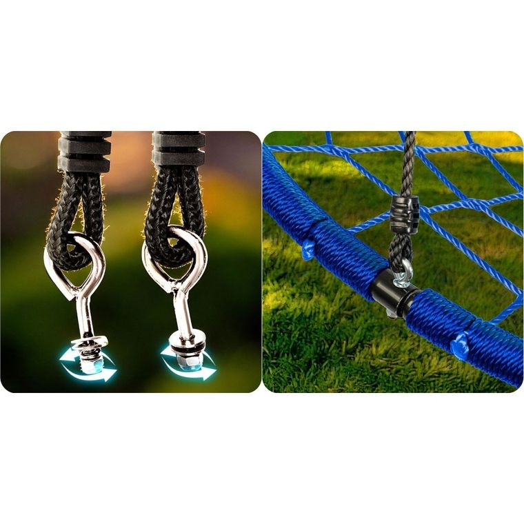 Neo-Sport, Swingo, huśtawka okrągła, bocianie gniazdo, niebiesko-czerwona, 95 cm