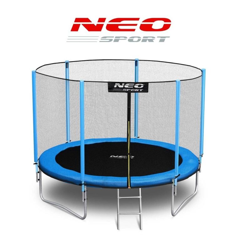Neo-Sport, trampolina ogrodowa z siatką zewnętrzną i drabinką, 6ft/183 cm
