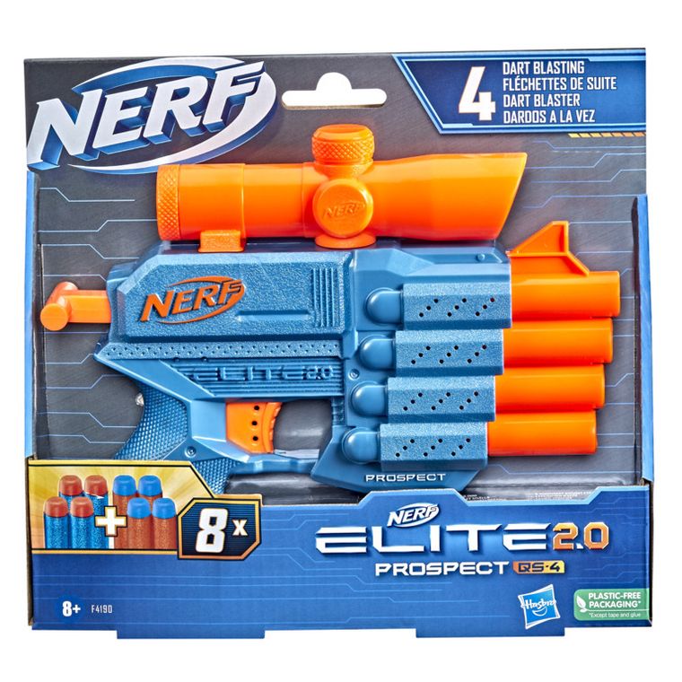 Nerf Elite 2.0, Prospect QS-4, wyrzutnia i 8 strzałek