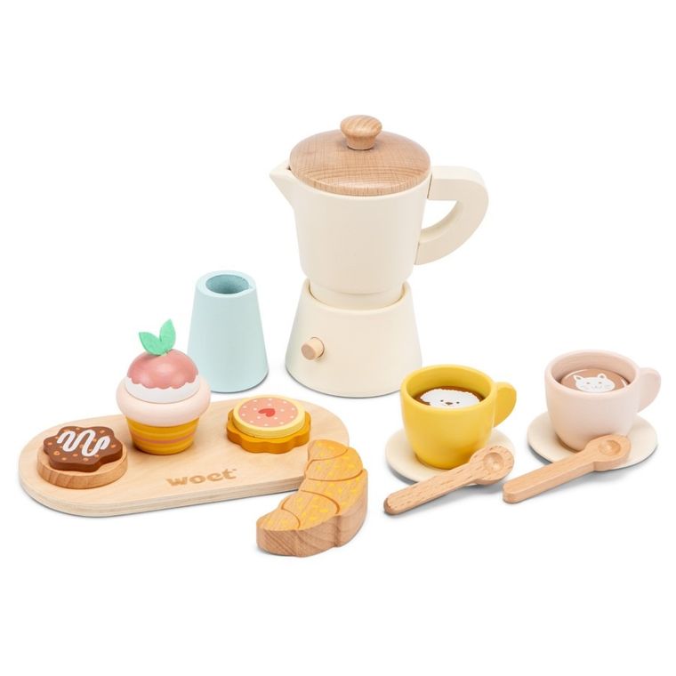 New Classic Toys, Woet, drewniany zestaw kawowy