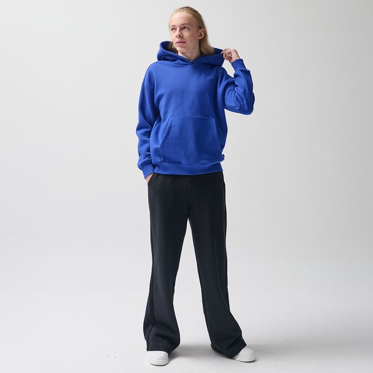 Niebieska bluza unisex z kapturem o kroju oversize NOWEAR