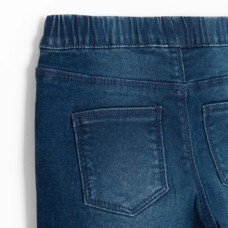 Niebieskie jegginsy o kroju flare Cool Club