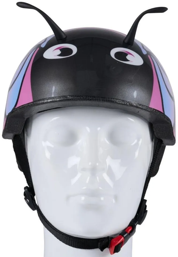 No Fear, kask rowerowy dziecięcy, regulowany, różowy, 48-52 cm
