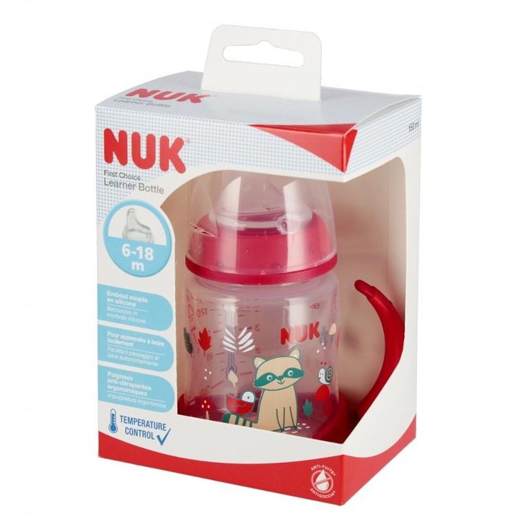 Nuk, First, butelka z uchwytem, 6-18m, 150 ml, 1 szt.