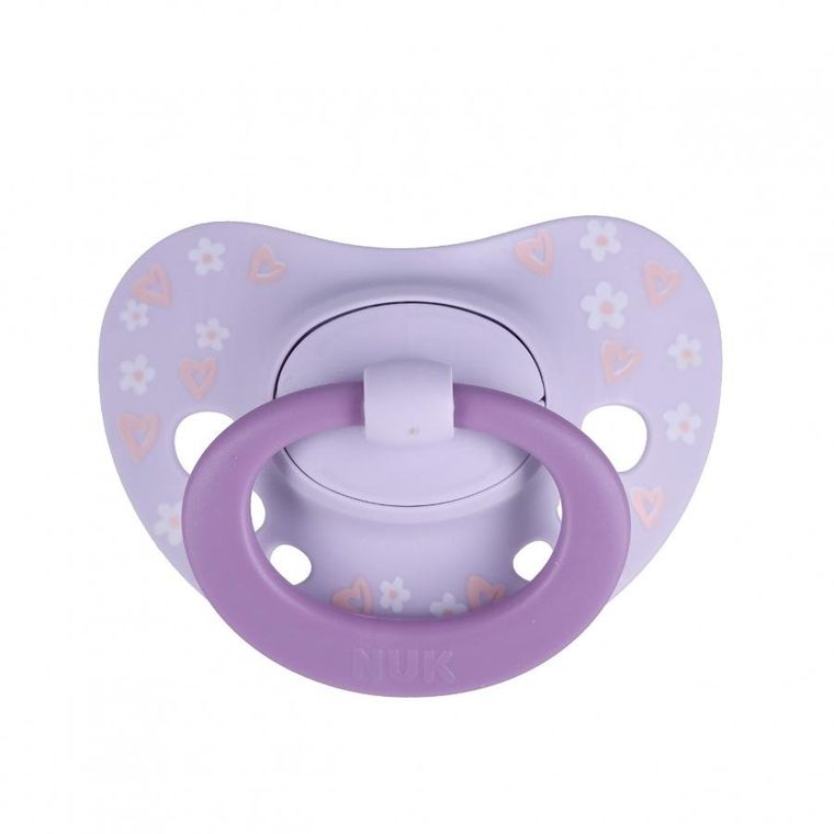 Nuk, First Choice, Night, smoczek uspokajający, fioletowy, 6-18m, 2 szt.