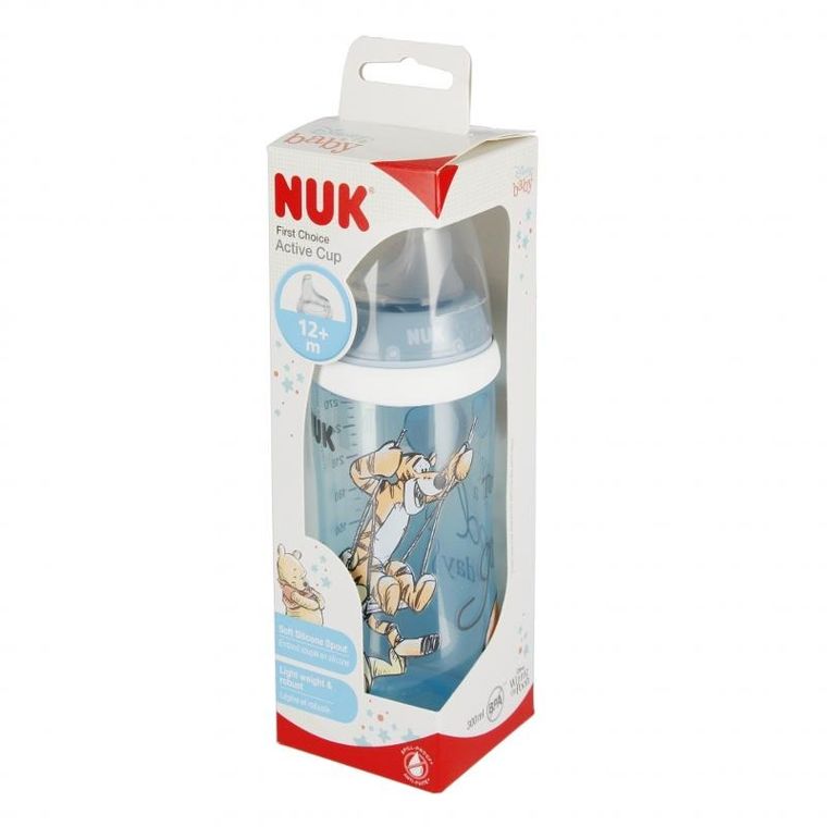 Nuk, Kubuś Puchatek, Active Cup, kubek niekapek, 12m+, tygrysek, niebieski, 300 ml