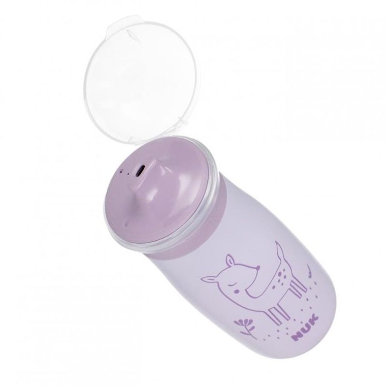 Nuk, Mini-Me, Sip, kubek, stalowy, 9m+, fioletowy, 300 ml