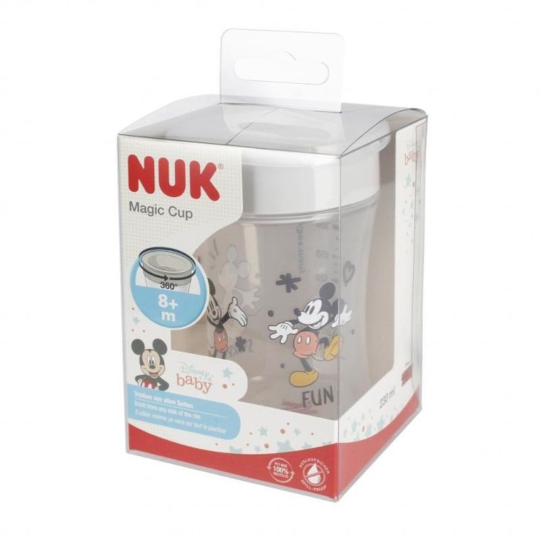 Nuk, Myszka Miki, Magic Cup, kubek, 8m+, popielaty, 230 ml